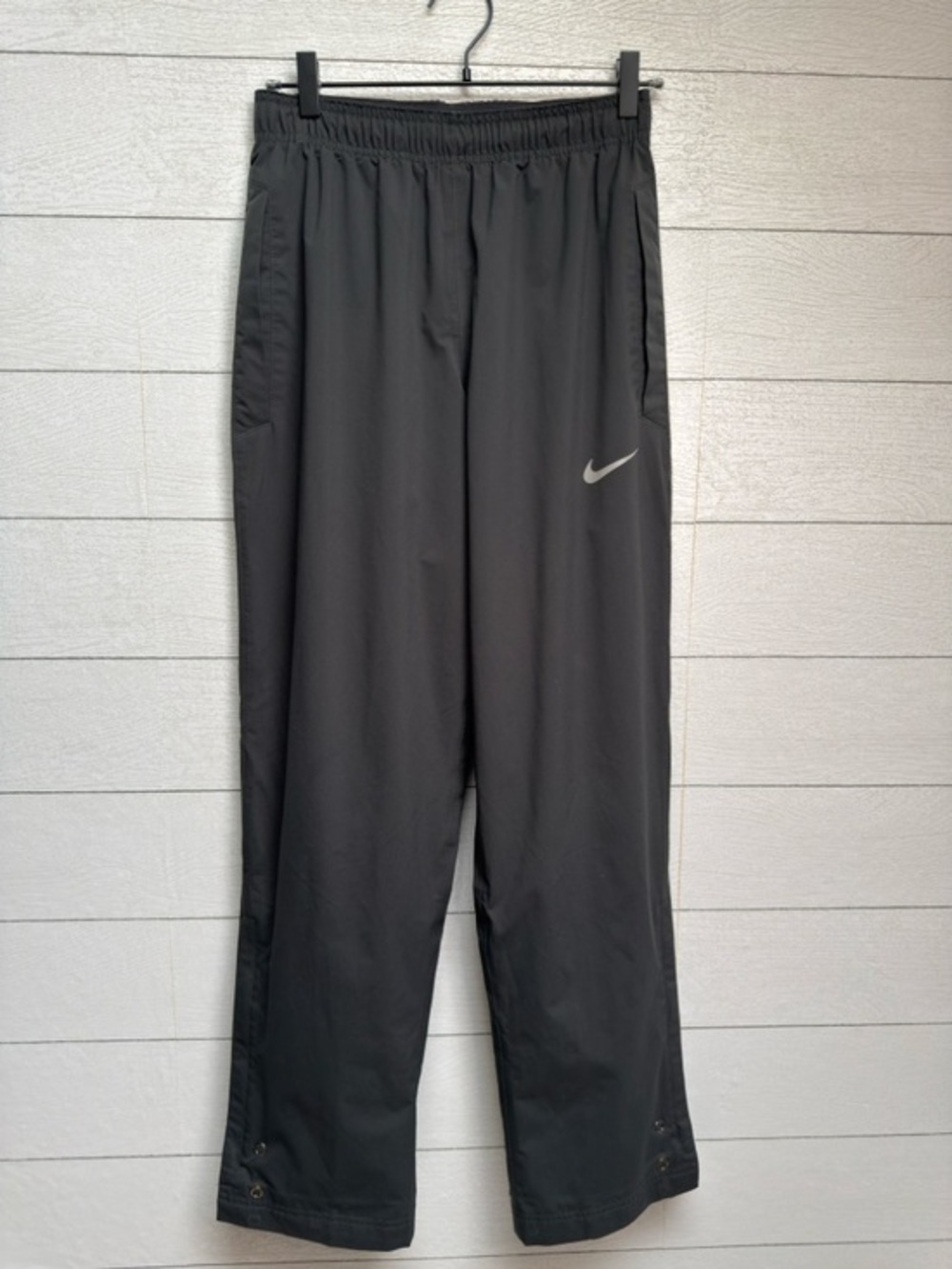 Nike Women's Storm-Fit Track Pants Dark Charcoal Grey Snap Leg Streetwear S